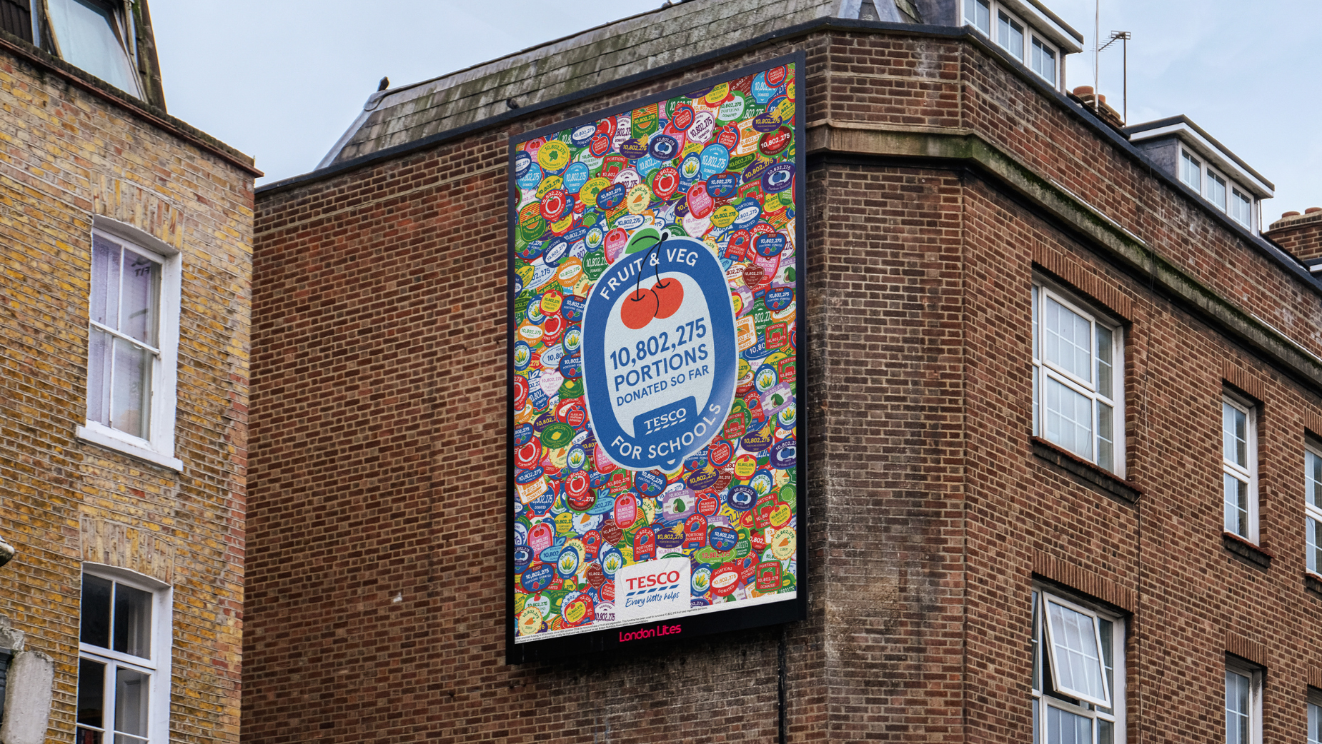 Tesco Stickers OOH Campaign Old Street Canvas