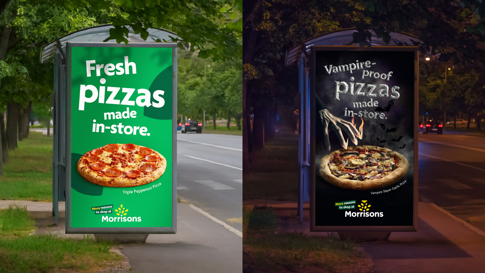 Morrisons Scares After Dark Halloween OOH campaign visual