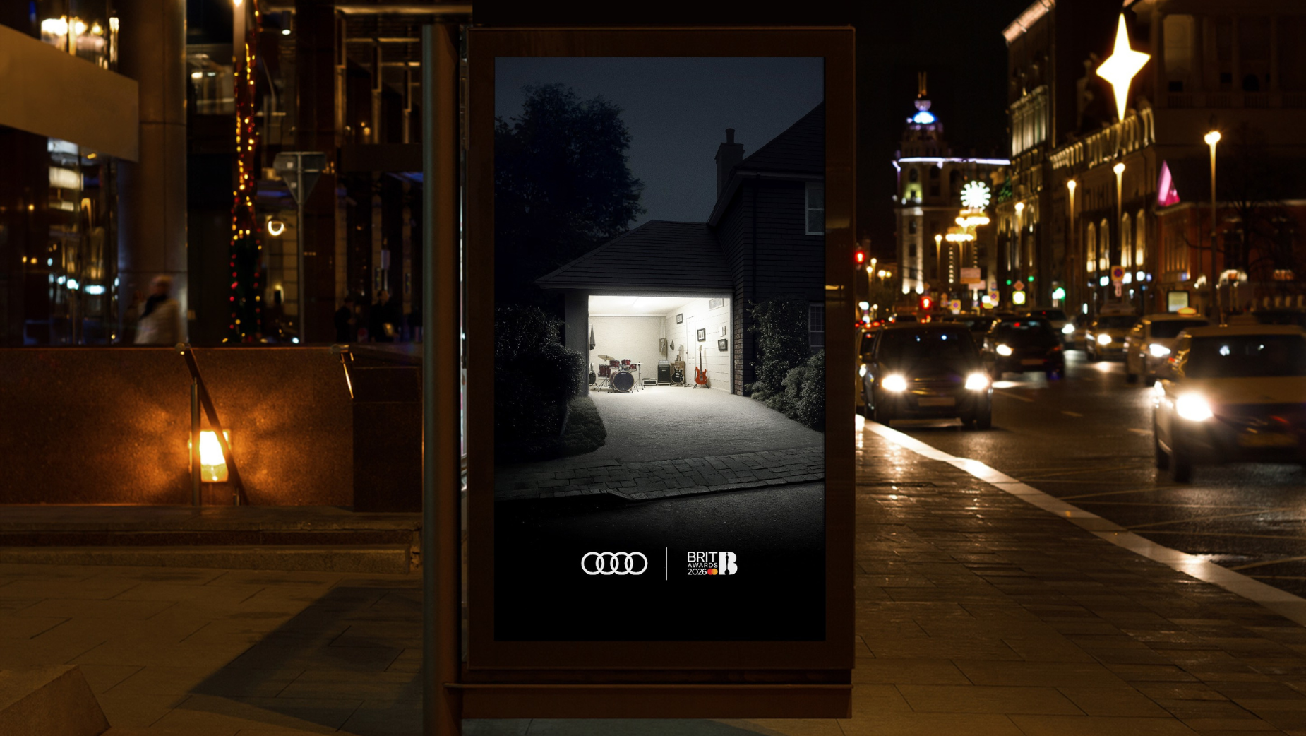 Audi UK Champions Understated Storytelling in 2026 BRIT Awards OOH Campaign  | LBBOnline