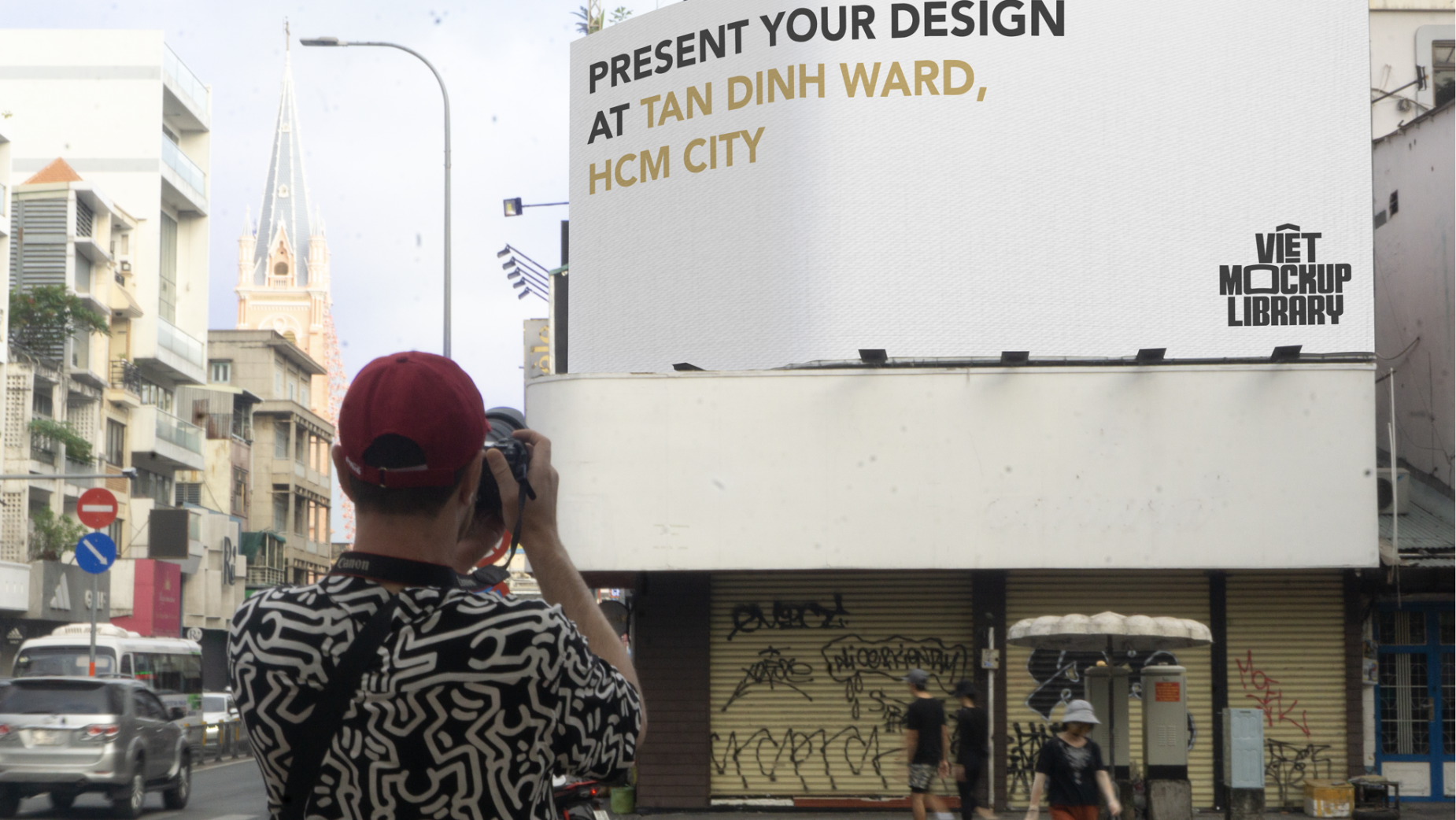 Việt Mockup Library outdoor campaign