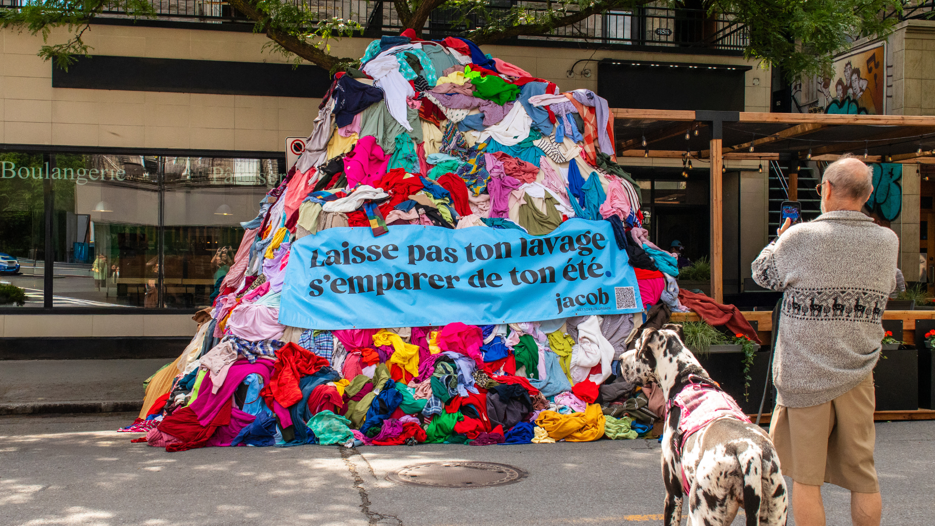 Jacob Don't Let Laundry Take Over Your Summer campaign in Montreal