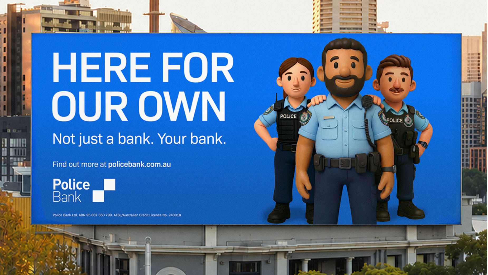Police Bank Here For Our Own brand platform by Windsorborn