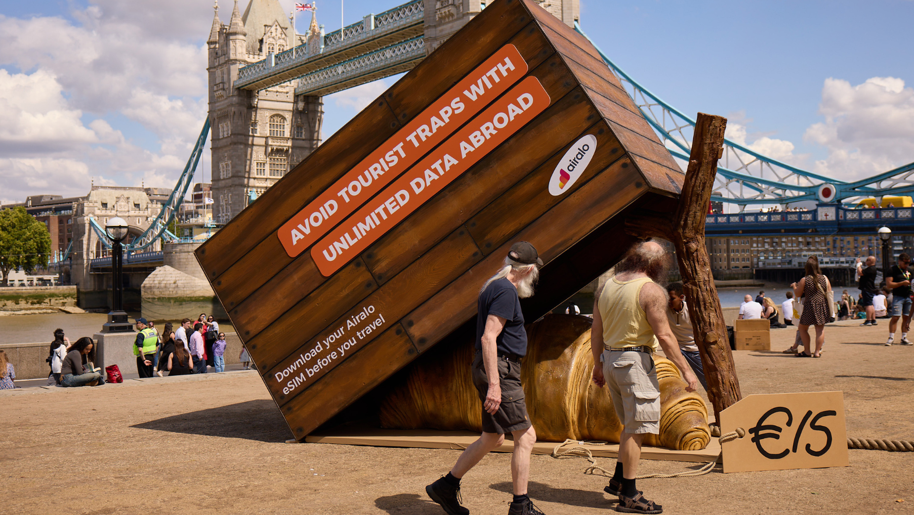 Airalo Tourist Trap installation in London