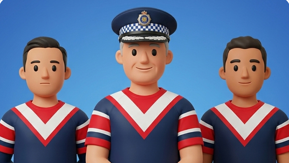 Police Bank Invites NRL Fans to Become Police or Roosters Character