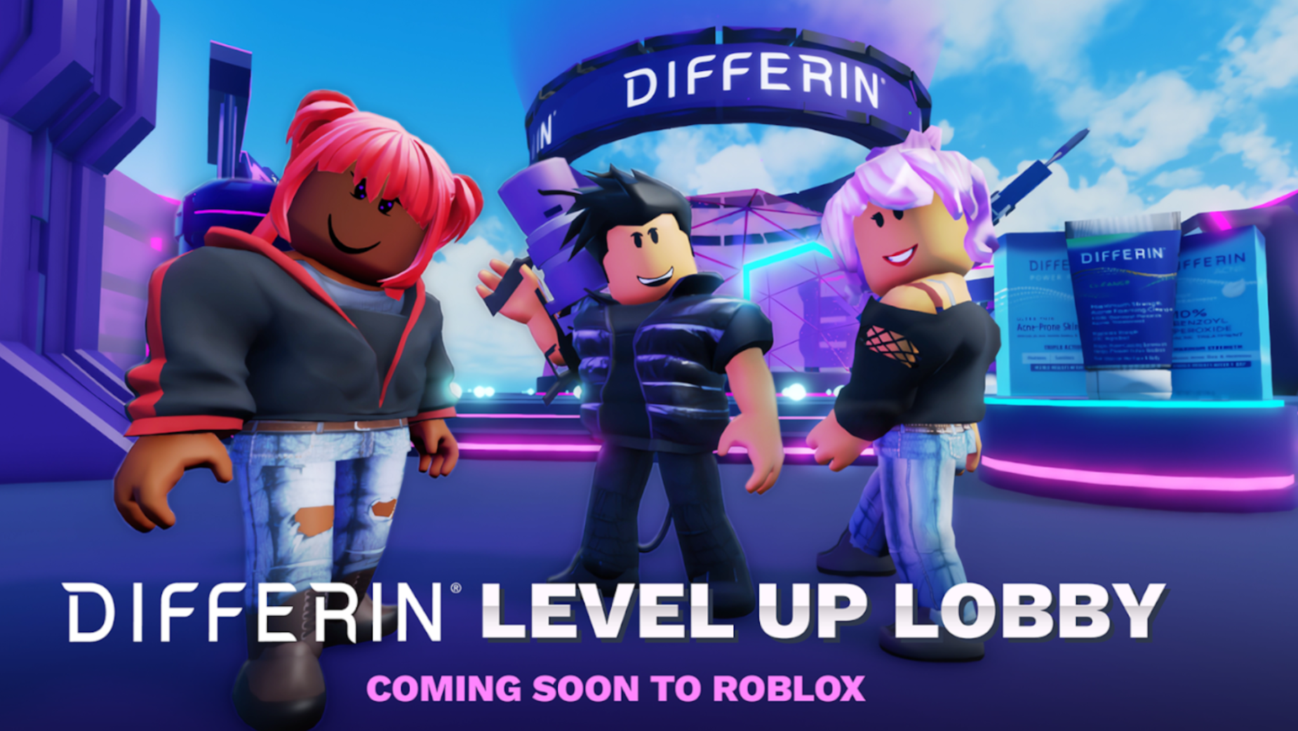 Differin Breaks New Ground As The First Acne Care Brand On Roblox Differin Roblox 