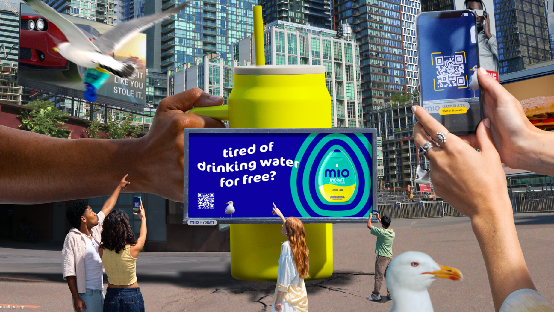 Water Enhancer Brand mio Turns Reusable Water Bottles into Ad Space