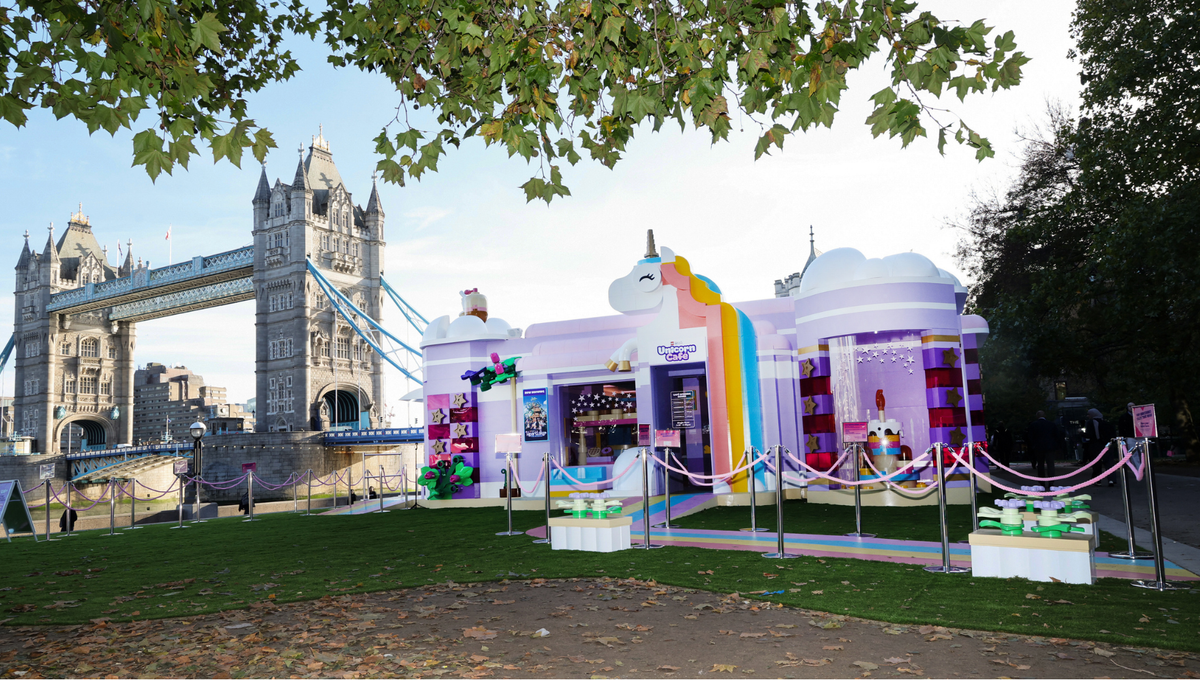 LEGO Friends Unicorn Dream Cafe pop-up at Potters Fields Park in London