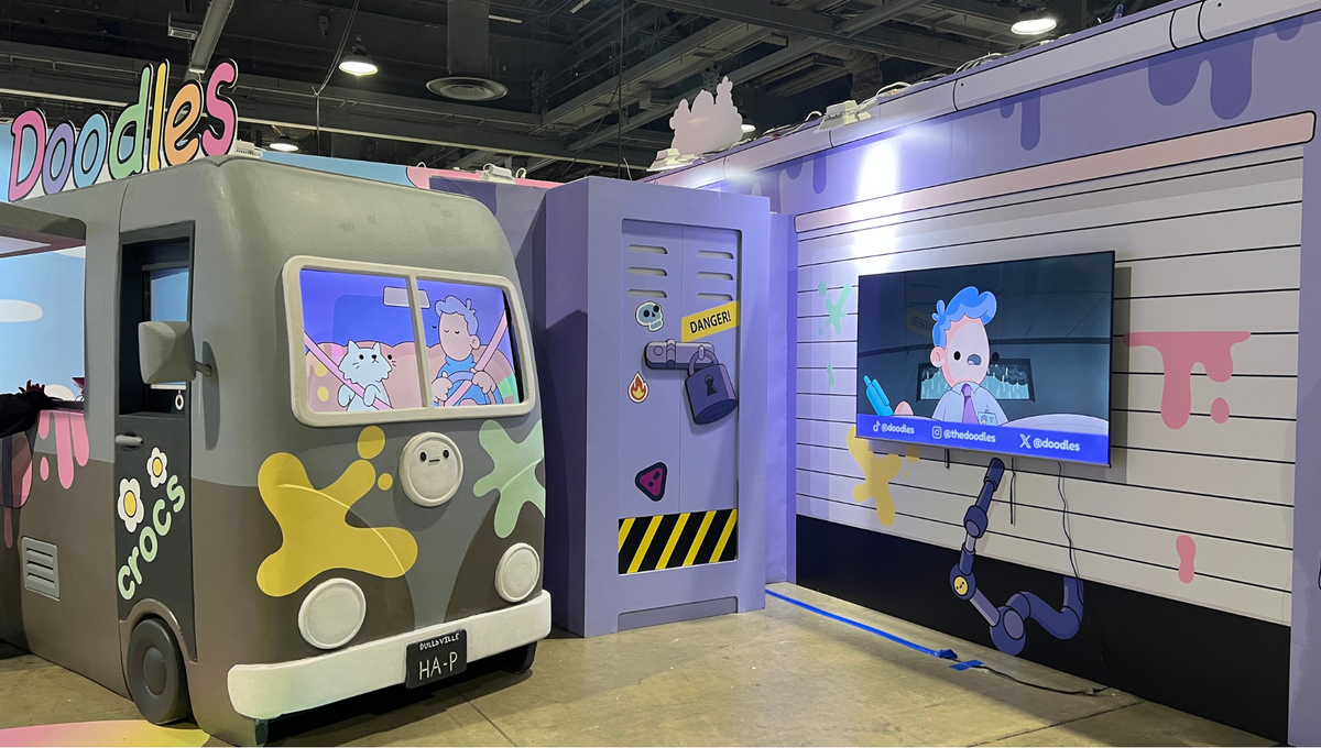 Good Kids Designs Interactive Trade Show Booth for Doodles x Crocs