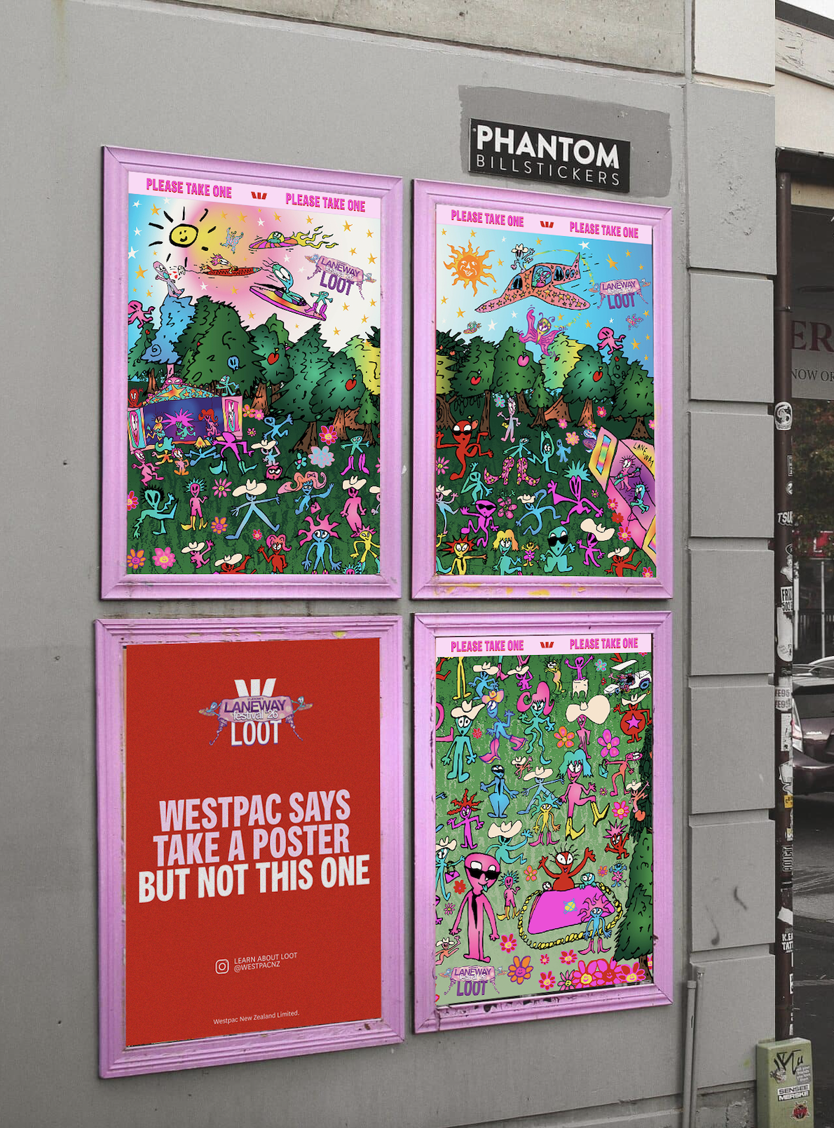 Laneway Loot campaign visuals and collectible street poster activation