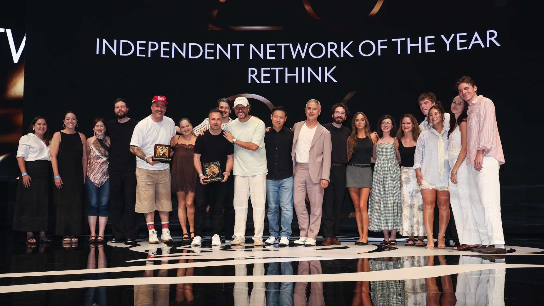 Rethink on stage at Cannes Lions winning Independent Agency of the Year