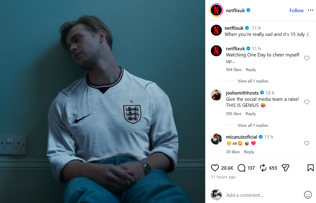 Image illustrating the Netflix social creative referenced