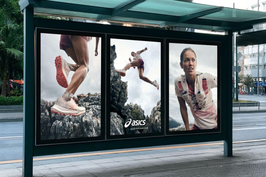 ASICS trail running OOH advertising campaign