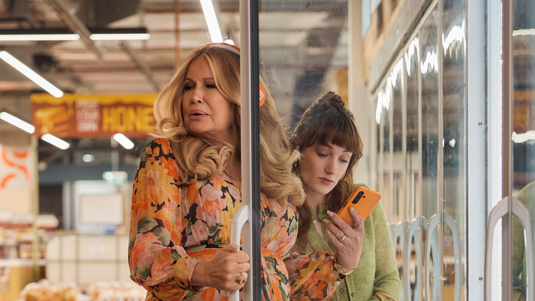 Jennifer Coolidge featured in Audible and Hello campaign creative