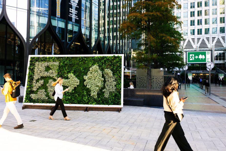 Emergency Exit to Nature living wall installation