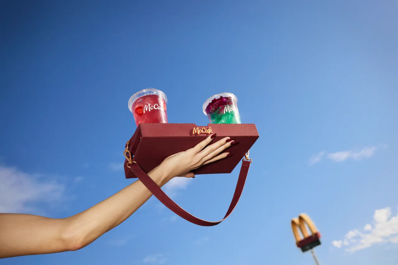 McCafé Tray Bag fashion campaign product photograph
