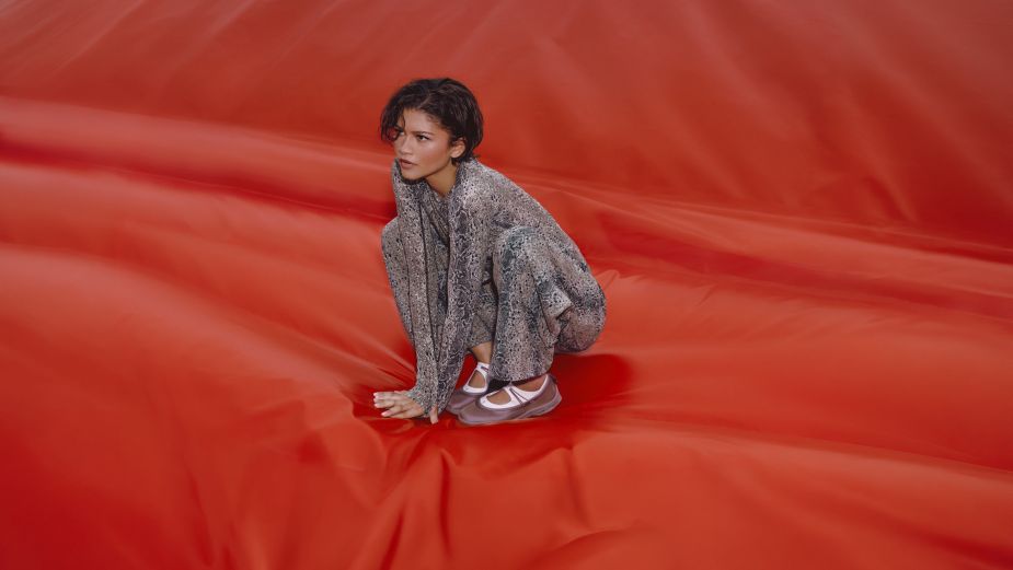 Zendaya wearing the new On sportswear collection in the action-film campaign